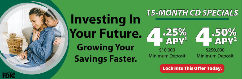 15 Month CD Special effective May 25, 2023 web banner